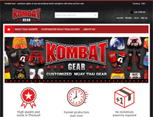 Tablet Screenshot of kombatgear.com
